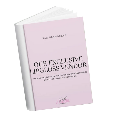 Book titled 'Our Exclusive Lipgloss Vendor' by Sah Glamour 