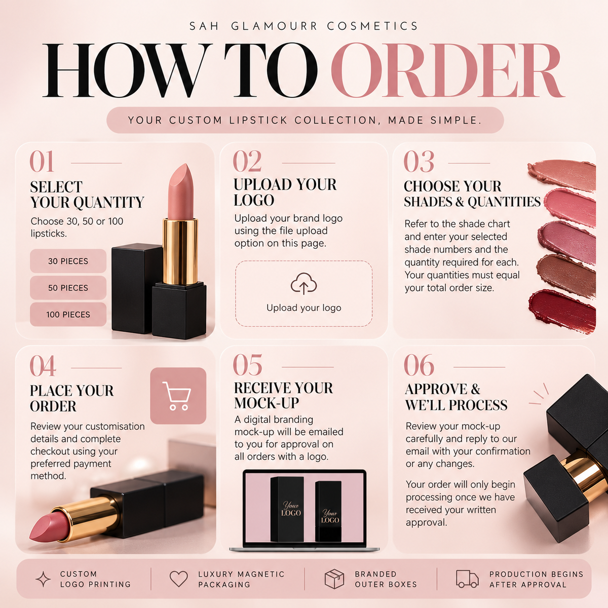 Private Label Lipstick | Custom Branded Magnetic Tube